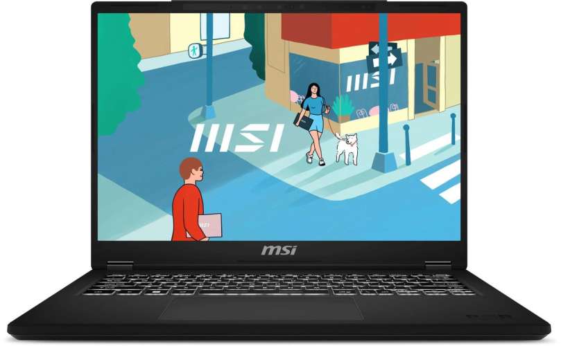 Ноутбук MSI Modern 14 H D13MG-091RU 14", IPS, Intel Core i7 13700H 2.4ГГц, 14-ядерный, 16ГБ DDR4, 512ГБ SSD,  Intel Iris Xe graphics, Windows 11 Pro, черный [9s7-14l112-091]